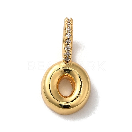 Brass Micro Pave Cubic Zirconia Pendants KK-K345-13O-G-1