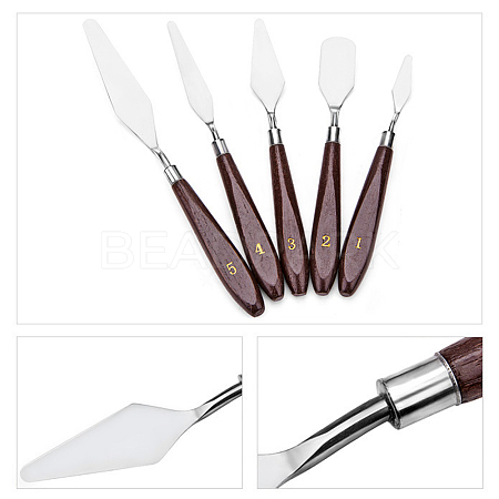 Stainless Steel Palette Knives Set DRAW-PW0001-194-1