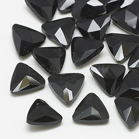 Pointed Back Glass Rhinestone Cabochons RGLA-T087-10mm-02-1