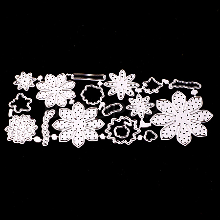 Flower Frame Metal Cutting Dies Stencils DIY-WH0050-20-1