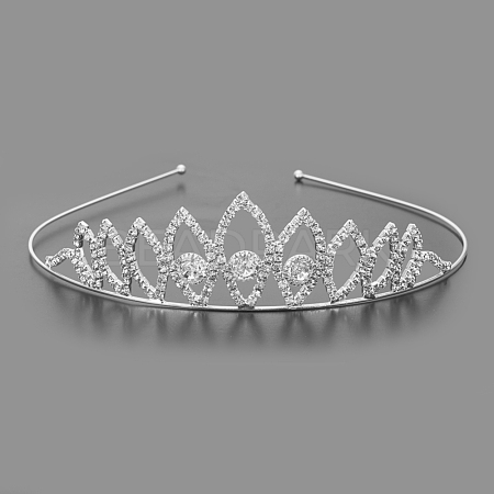 Fashionable Wedding Crown Rhinestone Hair Bands OHAR-S194-05-1