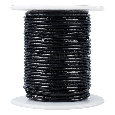 20M Round Cowhide Leather Cord WL-WH0015-01B-02-1