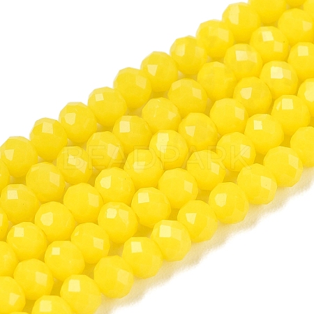 Opaque Solid Color Imitation Jade Glass Beads Strands EGLA-A044-P3mm-D04-1