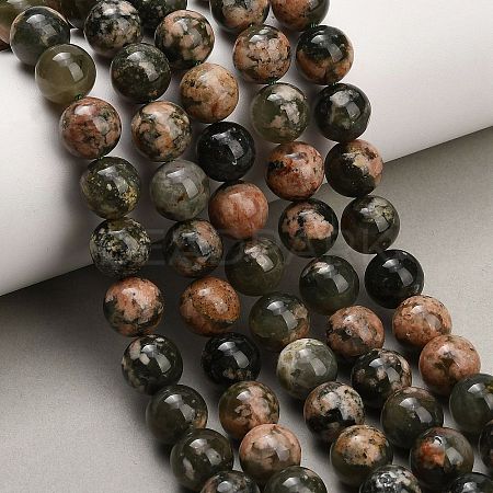 Natural Green Rutilated Quartz Beads Strands G-G475-A02-10mm-1