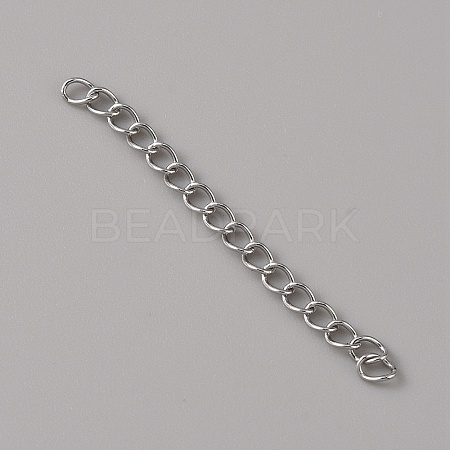 304 Stainless Steel Curb Chains Extender KK-WH0027-36-1