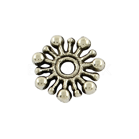 Tibetan Style Alloy Flower Spacer Beads TIBEB-5532-AS-LF-1