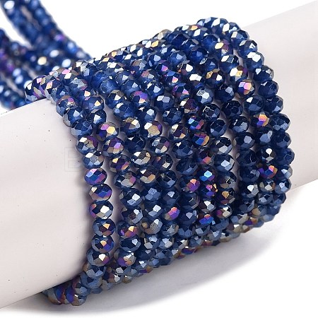Baking Electroplate Glass Beads Strands X-DGLA-A039-J2MM-B04-1