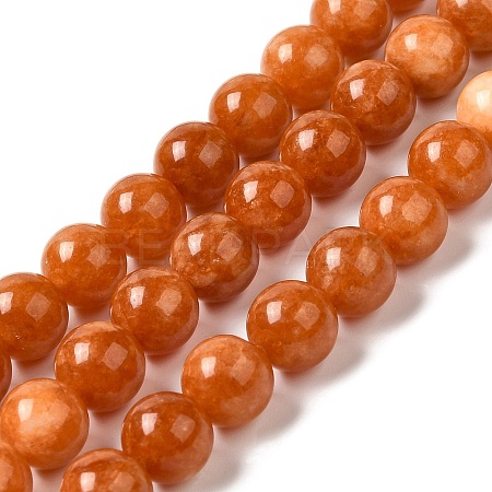 Natural Dyed White Jade Beads Strands G-M402-C04-07-1