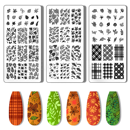 Stainless Steel DIY Nail Art Templates MRMJ-WH0092-005-1