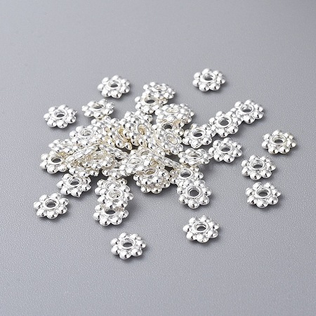 Tibetan Style Daisy Spacer Beads TIBEB-S039-048S-NR-1