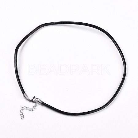 Leather Cord Necklace Making WL-I002-A-01-1