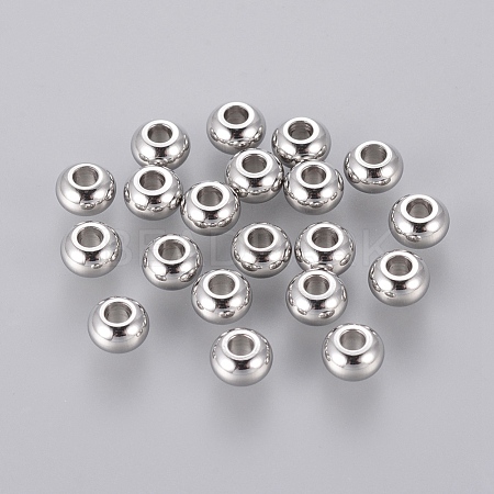 Rondelle 304 Stainless Steel Beads X-STAS-S028-15-1