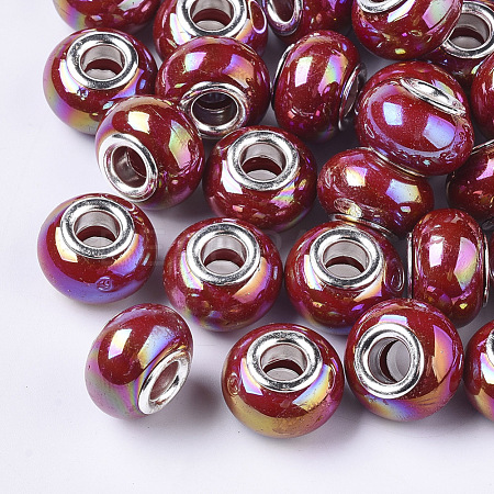 Opaque Resin European Beads RPDL-T038-007F-1