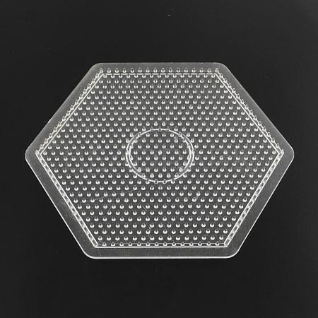 Hexagon ABC Plastic Pegboards used for 5x5mm DIY Fuse Beads DIY-Q009-53-1