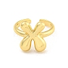 Brass Letter Open Cuff Rings for Women RJEW-G313-01X-G-2