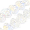 Transparent Electroplate Glass Beads Strands EGLA-F158-AB01-A-2