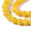 Natural Dyed Yellow Jade Gemstone Bead Strands X-G-R271-6mm-Y07-3