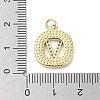 Rack Plating Brass Micro Pave Clear Cubic Zirconia Pendants KK-E102-33G-V-3