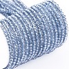 Electroplate Glass Beads Strands X-EGLA-F149-PL-01-1