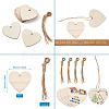 Heart Shape Unfinished Wood Cutouts Ornaments WOOD-TAC0003-66-10
