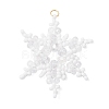 Glass Seed Beaded Snowflake Pendants PALLOY-MZ00890-02-1