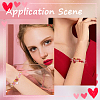 Valentine's Day Theme DIY Alloy Enamel Charm & Glass Beads Double-layer Stretch Bracelet Making Kits DIY-SC0028-70-5