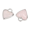 Natural Rose Quartz Faceted Pendants G-Z154-01P-06-2