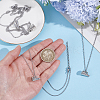 4Pcs Brass Enamel Trumpet Pendant Necklaces for Women NJEW-PH0001-58AS-3
