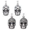 Unicraftale 4Pcs 2 Styles Titanium Steel Pendants STAS-UN0054-69-1