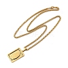 201 Stainless Steel Virgin Mary Pendant Wheat Chain Necklaces for Men NJEW-S387-09G-01-4