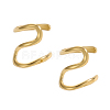 304 Stainless Steel Cuff Earrings STAS-OY011-49G-1