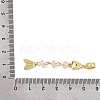 Brass Pave Cubic Zirconia Clear Cubic Zirconia & Natural Rose Quartz & Enamel European Dangle Charms GG-CBA3401-01G-B07-3