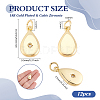 12Pcs Brass Micro Pave Clear Cubic Zirconia Pendants ZIRC-BC0001-33G-2
