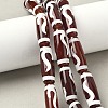 Rice Shape Tibetan Style dZi Beads Strands G-A269-A05-01-1