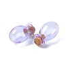 Oval Glass Cork Bottles Ornament AJEW-O032-03H-2