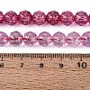 Crackle Transparent Glass Beads Strands GLAA-Q108-02A-11-4