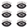 Evil Eye Shape Appliques LS-DIY-WH0401-33-1