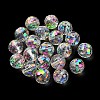 Half Rainbow Plated Glass Beads EGLA-P059-02B-HR02-1