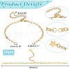  10Pcs Half Finished 304 Stainless Steel Mariner Link Chains Bracelets AJEW-NB0003-66-2