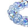 Electroplate Glass Beads Strands EGLA-D030-04E-3
