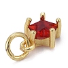 Brass Glass Pendants KK-P192-10-4
