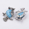 Synthetic Turquoise Pendants G-E442-01T-2