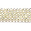 Electroplate Transparent Glass Beads Strands GLAA-H021-01B-FR04-2