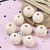Unfinished Natural Wood Beads X-WOOD-S651-A12mm-LF-5