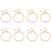   8Pcs Brass Round Snake Chain Bracelet for Men Women BJEW-PH0004-28-5
