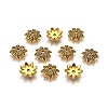 8-Petal Tibetan Style Alloy Flower Bead Caps X-TIBEB-2347-AG-LF-1