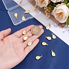 12Pcs Brass Micro Pave Clear Cubic Zirconia Pendants ZIRC-BC0001-33G-3
