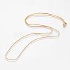 Eco-Friendly Rack Plating Brass Chain Necklaces MAK-G002-05G-A-FF-2
