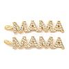 Mother's Day Brass Micro Pave Cubic Zirconia Pendants KK-K378-11G-1