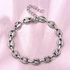 304 Stainless Steel Oval Link Chains Bracelets for Men & Women BJEW-D042-53P-2